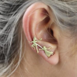 Fashion Fairy Tale Gold Color Silver Color Peter Pan Dangle Earrings