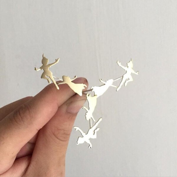 Fashion Fairy Tale Gold Color Silver Color Peter Pan Dangle Earrings