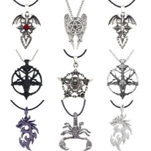 Steampunk Inverted Pentagram Star God Goat Head Pendant Necklace Satan Satan Mysterious Metal DIY Necklace in Jewelry