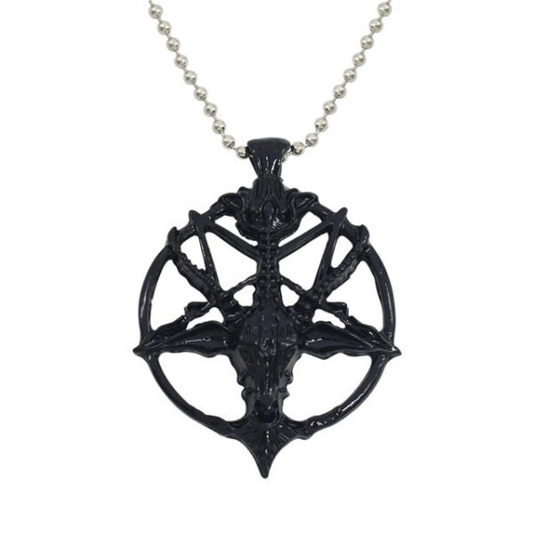 Steampunk Inverted Pentagram Star God Goat Head Pendant Necklace Satan Satan Mysterious Metal DIY Necklace in Jewelry