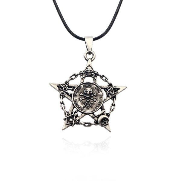 Steampunk Inverted Pentagram Star God Goat Head Pendant Necklace Satan Satan Mysterious Metal DIY Necklace in Jewelry