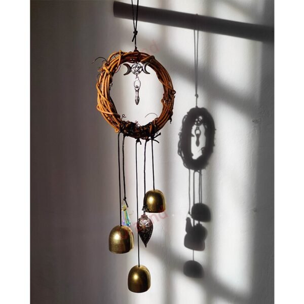 Fengshui Magic Witch Bells Occult Pagan Home Protection Door Hanging Banish Evil Energy Windows Wall Art Wicca Gift