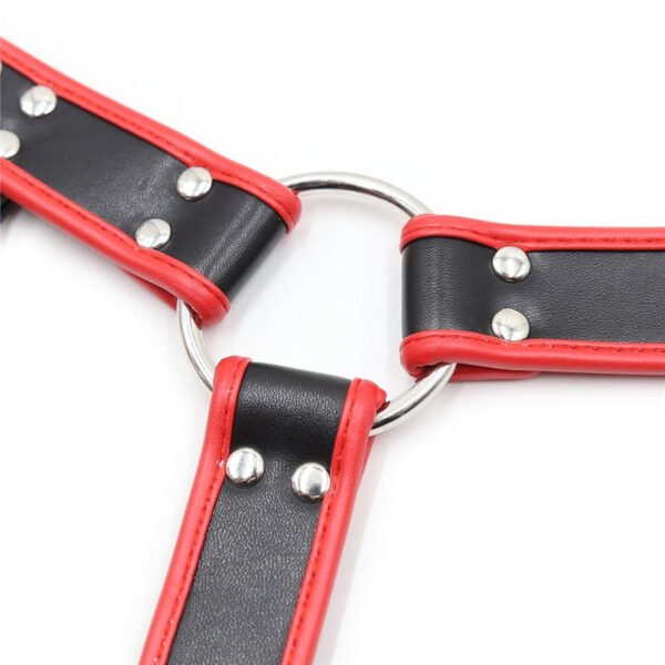 Fetish Gay Bdsm Leather Chest Harness Men Adjustable Sexual Body Bondage Cage Harness Belts Rave Gay Clothing For Adult Sex - Exotic Tanks