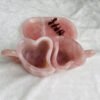 Fine Art Hot Sale Carving Crafts Natural Green Aventurine Rose Quartz Heart Shaped Cups