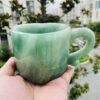 Fine Art Hot Sale Carving Crafts Natural Green Aventurine Rose Quartz Heart Shaped Cups