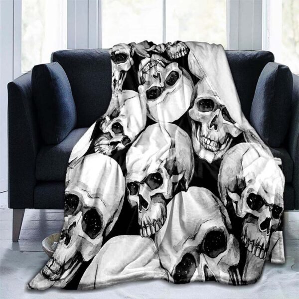 Flower Skull 3D Print  Blanket Sofa  Blankets for Beds Super Soft Warm Blanket Cover Flannel Throw Blanket Fleece Blanket