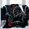 Flower Skull 3D Print  Blanket Sofa  Blankets for Beds Super Soft Warm Blanket Cover Flannel Throw Blanket Fleece Blanket