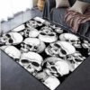 Flower skull Carpets for Living Room 3D Printed  Rugs for Bedroom and Office Soft Non Slip Modern Carpet