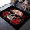 Flower skull Carpets for Living Room 3D Printed  Rugs for Bedroom and Office Soft Non Slip Modern Carpet