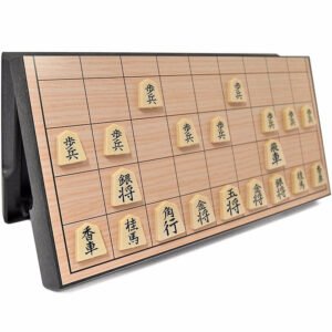 Foldable Magnetic Folding Shogi Set Boxed portable Japanese Chess Game Sho-gi Exercise logical thinking 25*25*2 cm   Game related