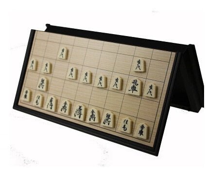 Foldable Magnetic Folding Shogi Set Boxed portable Japanese Chess Game Sho-gi Exercise logical thinking 25*25*2 cm   Game related