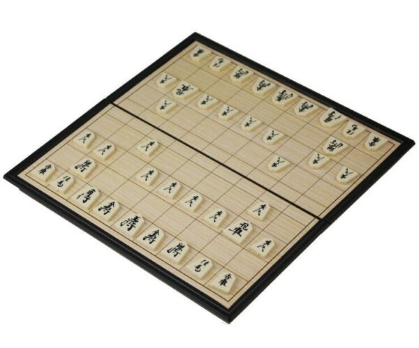 Foldable Magnetic Folding Shogi Set Boxed portable Japanese Chess Game Sho-gi Exercise logical thinking 25*25*2 cm   Game related