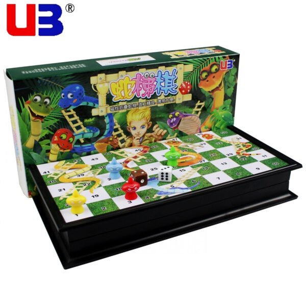 Folding Snake Chess Portable Snakes And Ladders board game For Children Puzzle Preschool Training Educational Toy   Game related