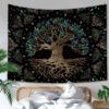 Forest Tapestry Nature Tree Popular elves Wall Hanging Green Family Tree Tapestry Sun and Moon Beach Blanket Home Decor