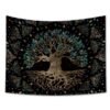 Forest Tapestry Nature Tree Popular elves Wall Hanging Green Family Tree Tapestry Sun and Moon Beach Blanket Home Decor