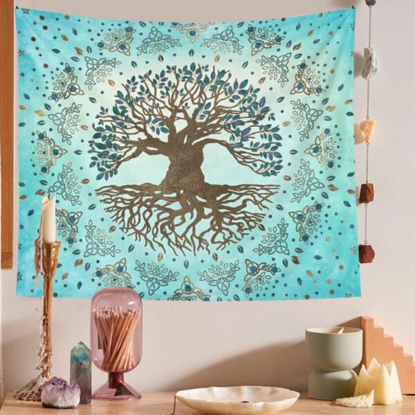 Forest Tree Tapestries Wall Hanging Psychedelic Moon Tapestry for Bedroom Dorm College Tapestry Indie Room Wall Decor Aesthetic