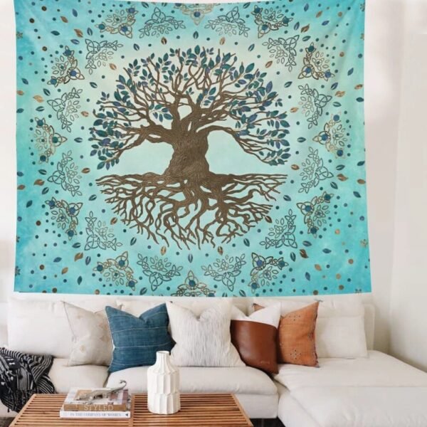 Forest Tree Tapestries Wall Hanging Psychedelic Moon Tapestry for Bedroom Dorm College Tapestry Indie Room Wall Decor Aesthetic