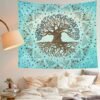 Forest Tree Tapestries Wall Hanging Psychedelic Moon Tapestry for Bedroom Dorm College Tapestry Indie Room Wall Decor Aesthetic