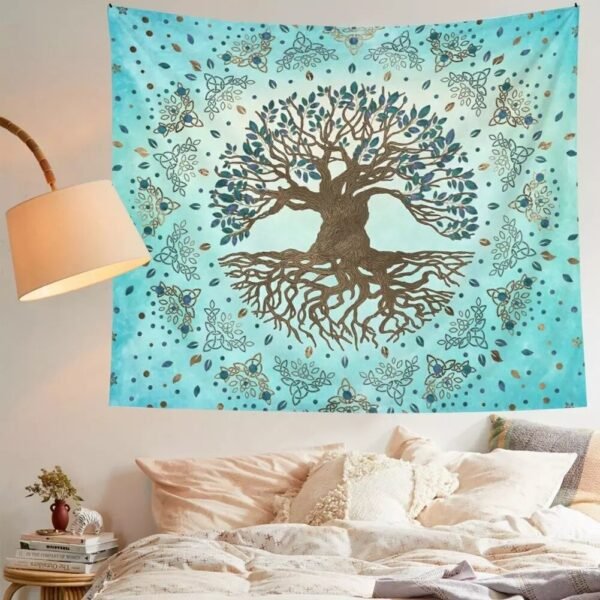Forest Tree Tapestries Wall Hanging Psychedelic Moon Tapestry for Bedroom Dorm College Tapestry Indie Room Wall Decor Aesthetic