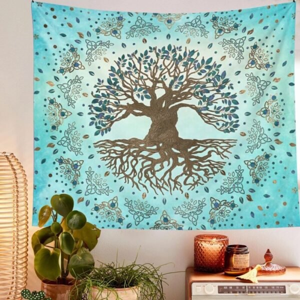 Forest Tree Tapestries Wall Hanging Psychedelic Moon Tapestry for Bedroom Dorm College Tapestry Indie Room Wall Decor Aesthetic