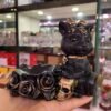 Fortune Cat Skull Black Lucky Cats Display Stand for Crystal Ball Base Holder Resin Figurines Statue Ornament for 60-80mm Sphere