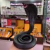 Fortune Snake Lucky Mascot Resin Cobra Statue Living Room Wine Cabinet Decoration Crystal Ball Display Stand Crafts Ornaments