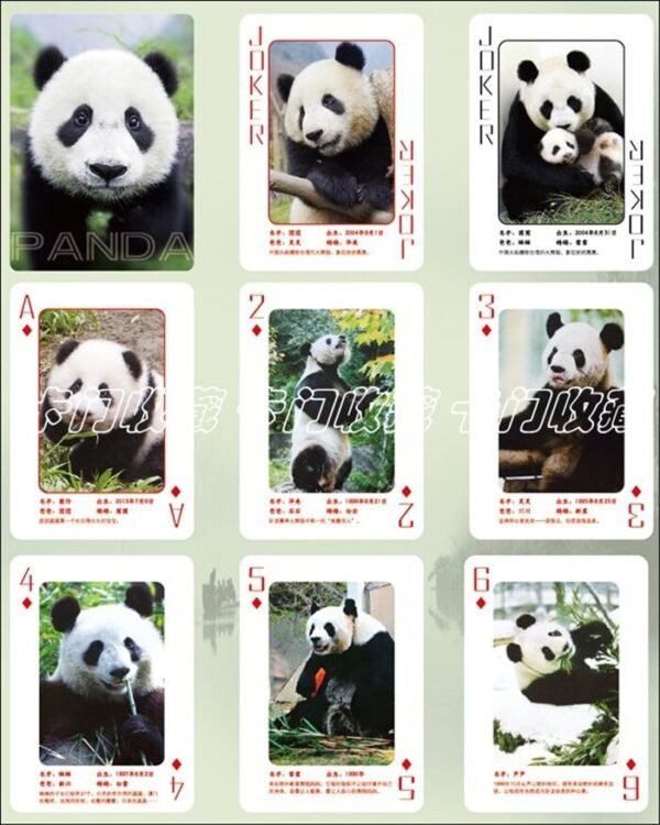 54pcs/set Panda playing cards set collection novelty poker deck   Game related