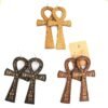 Newest Engraved Ankh Wooden Earrings - Hoop Earrings