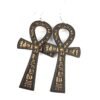 Newest Engraved Ankh Wooden Earrings - Hoop Earrings
