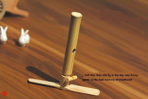 2pcs traditional chinese handmade toy wood Bamboo dragonfly flying game toy for kids novelty presents for children   Game related