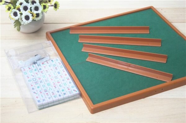Mini Mahjong portable Small Travel Mahjong set Mahjiang tiles with table traditional chinese family game   Game related