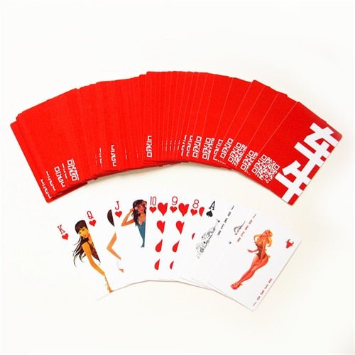 plastic pvc poker pretty lady red color waterproof playing cards high quality present pokers   Game related