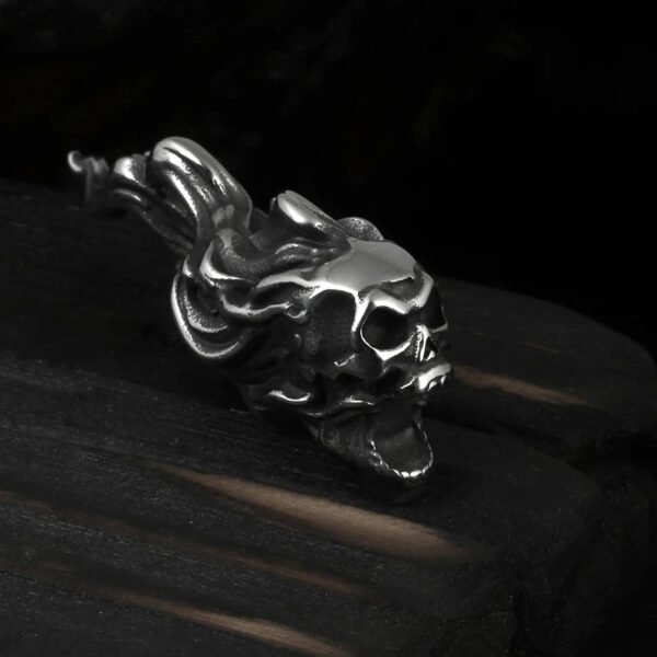 Charms Pendent Dragon Skull Pendant Necklace Men's Fashion Biker Rock Punk Jewelry Antique Retro Chain Gift