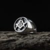 Freeshipping Vintage Rings For Men Punk Fashion Jewelry Retro Golden Masonic Freemasonry Male Finger Ring Biker Club Party Gift|Rings|