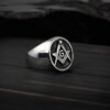 Freeshipping Vintage Rings For Men Punk Fashion Jewelry Retro Golden Masonic Freemasonry Male Finger Ring Biker Club Party Gift|Rings|