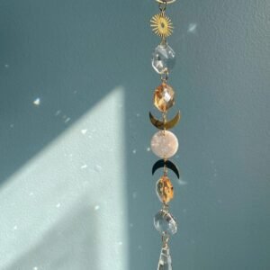 Full Moon Sun Catcher Crystal Light Catcher Handmade Catcher Witchy Suncatcher Prism|rainbow Maker