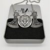 New Magicun Viking~Futhark Axe pendant wolf Viking Men's necklace Vintage pagan jewelry 1pc