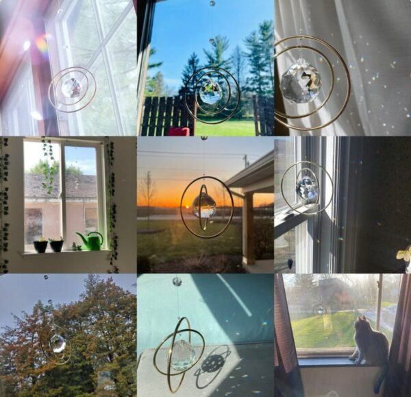 Galaxy Sun catcher Crystal Prism Window Decor Hanging ball Crystal Sun catcher Rainbow Crystal Window Hanging Gifts Home Decor