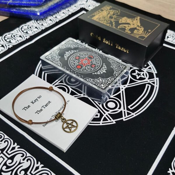 Gift Box Luxury Set Gold Foil Tarot Card Hot Stamping PVC Waterproof Wear-resistant Board Game Solitaire Divination Chess