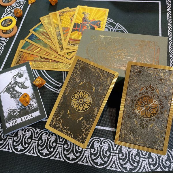 Gift Box Luxury Set Gold Foil Tarot Card Hot Stamping PVC Waterproof Wear-resistant Board Game Solitaire Divination Chess