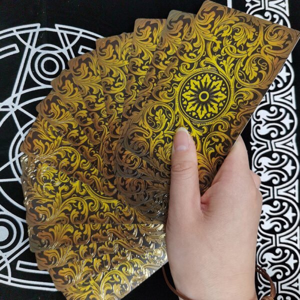 Gift Box Luxury Set Gold Foil Tarot Card Hot Stamping PVC Waterproof Wear-resistant Board Game Solitaire Divination Chess