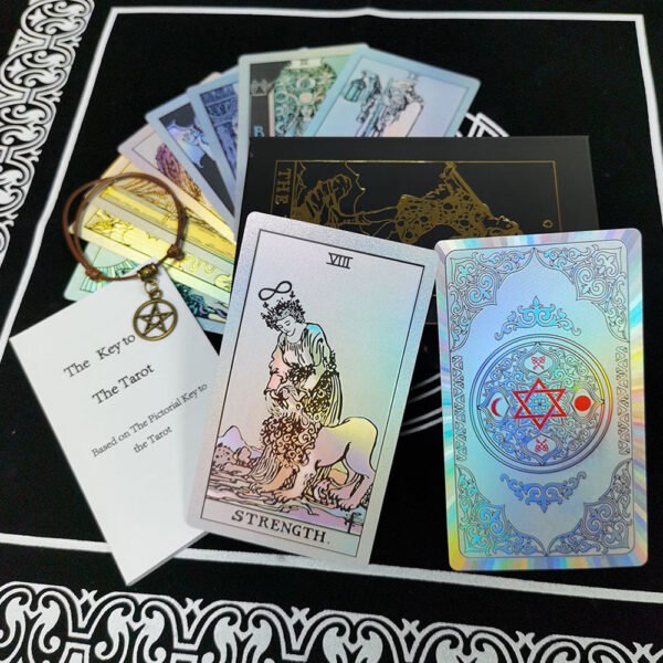 Gift Box Luxury Set Gold Foil Tarot Card Hot Stamping PVC Waterproof Wear-resistant Board Game Solitaire Divination Chess