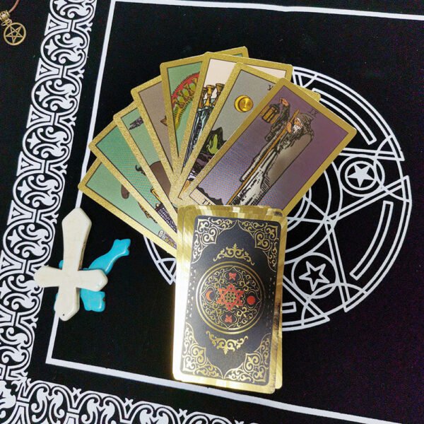 Gold Foil Tarot Brand Hot Stamping PVC Game Card