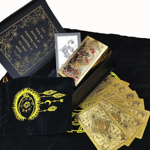 Gold Foil Tarot Brand Hot Stamping PVC Game Card