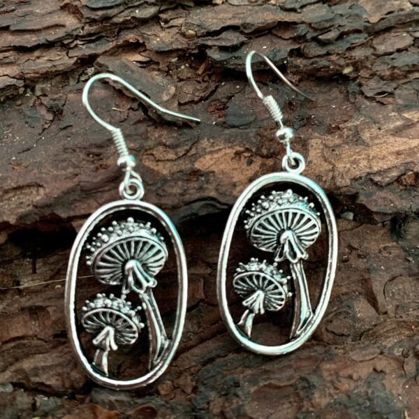 Gifts from nature mushroom earrings Wicca accessories gifts