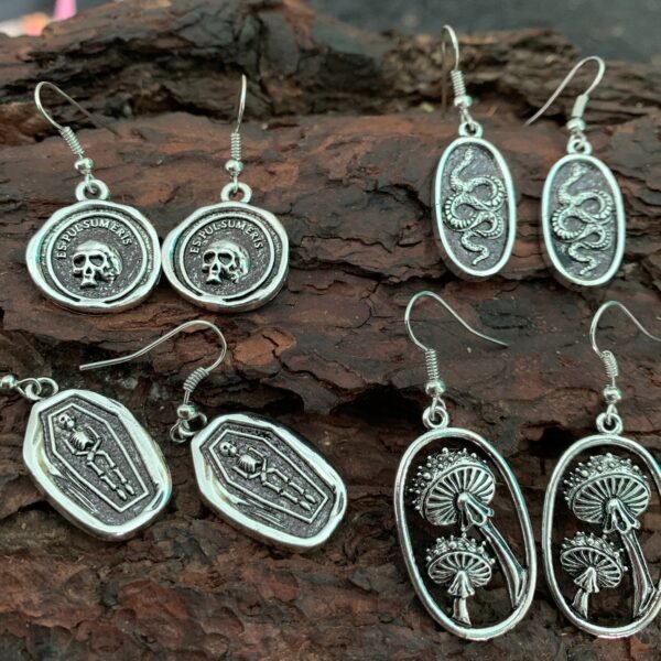 Gifts from nature mushroom earrings Wicca accessories gifts