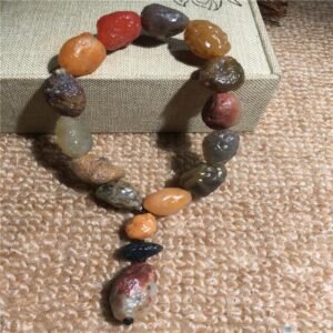 Magicun Crystal~Gobi agate stone bracelets  Agate Tourmaline Crystal Bracelet Buddha Beads Natural Stone Made Tibetan  Bracelet Nice Gifts