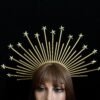 Magic Wicca~Goddess crown Mary Crown Halo crown Halo Headpiece Festival crown Festival headpiece Met Gala Crown Sunburst Crown Gold
