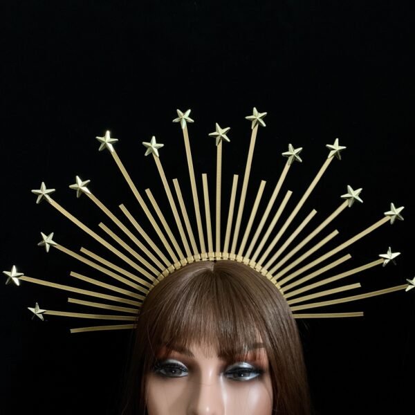 Magic Wicca~Goddess crown Mary Crown Halo crown Halo Headpiece Festival crown Festival headpiece Met Gala Crown Sunburst Crown Gold