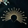 Magic Wicca~Goddess crown Mary Crown Halo crown Halo Headpiece Festival crown Festival headpiece Met Gala Crown Sunburst Crown Gold